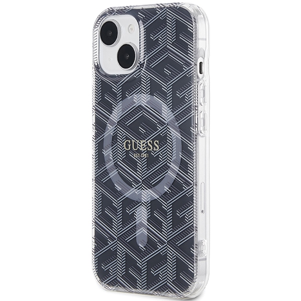 Guess iPhone 15 Plus / 14 Plus Case IML GCube MagSafe, Black