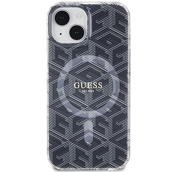 Guess iPhone 15 Plus / 14 Plus Case IML GCube MagSafe, Black