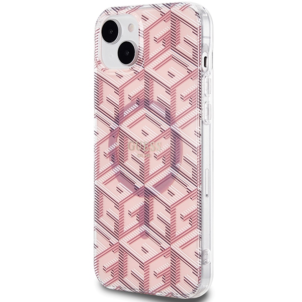 Guess iPhone 15 Plus / 14 Plus Case IML GCube MagSafe, Pink