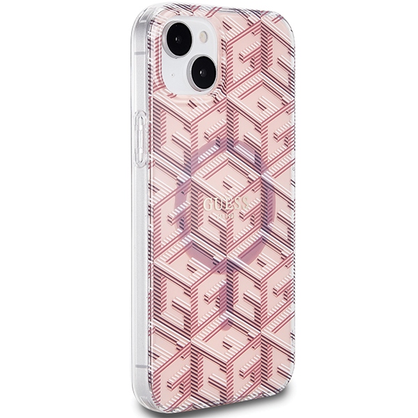 Guess iPhone 15 Plus / 14 Plus Case IML GCube MagSafe, Pink