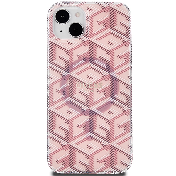 Guess iPhone 15 / 14 / 13 Case IML GCube MagSafe, Pink