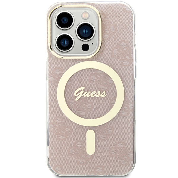 Guess IML 4G MagSafe case for iPhone 15 Pro Max - pink