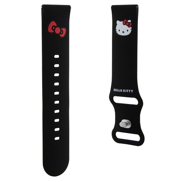 Hello Kitty Silicone Kitty Head universāla siksniņa 22mm, melna