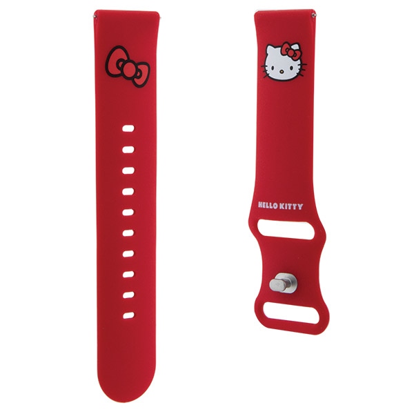 Hello Kitty Silicone Kitty Head universāla pulksteņa siksniņa 22mm, sarkana
