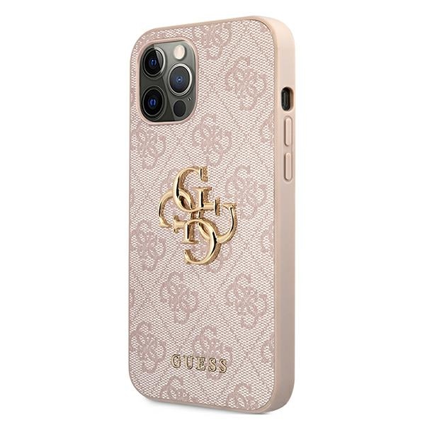 Guess GUHCP12M4GMGPI iPhone 12/12 Pro 6,1\\\" pink hardcase 4G Big Metal Logo