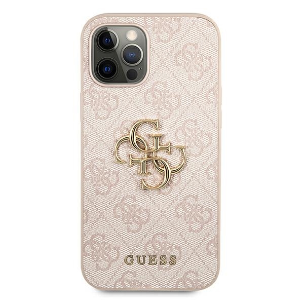 Guess GUHCP12M4GMGPI iPhone 12/12 Pro 6,1\\\" pink hardcase 4G Big Metal Logo