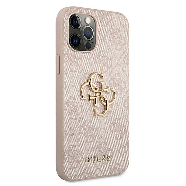 Guess GUHCP12M4GMGPI iPhone 12/12 Pro 6,1\\\" pink hardcase 4G Big Metal Logo