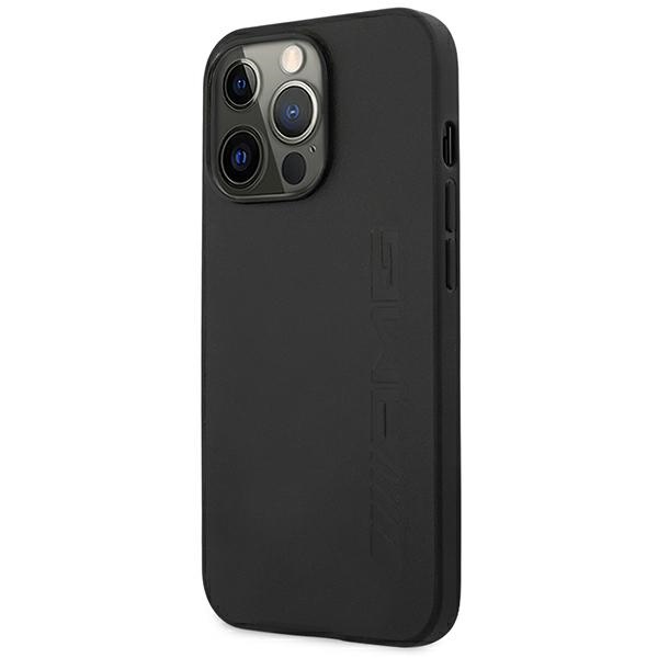 Mercedes iPhone 14 Pro Max Case Leather Hot Stamped, Black
