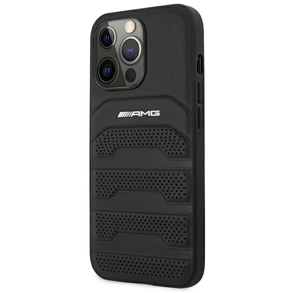 Mercedes iPhone 14 Pro Max Case AMG Debossed Lines, Black