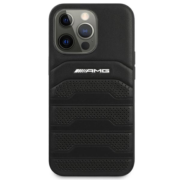 Mercedes iPhone 14 Pro Max Case AMG Debossed Lines, Black