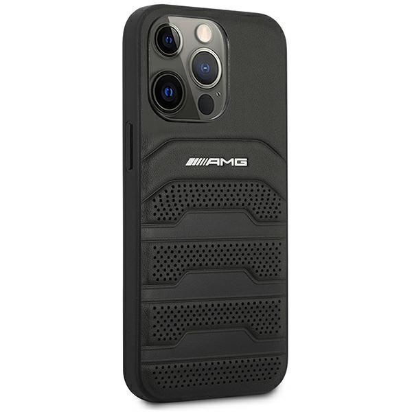 Mercedes iPhone 14 Pro Max Case AMG Debossed Lines, Black