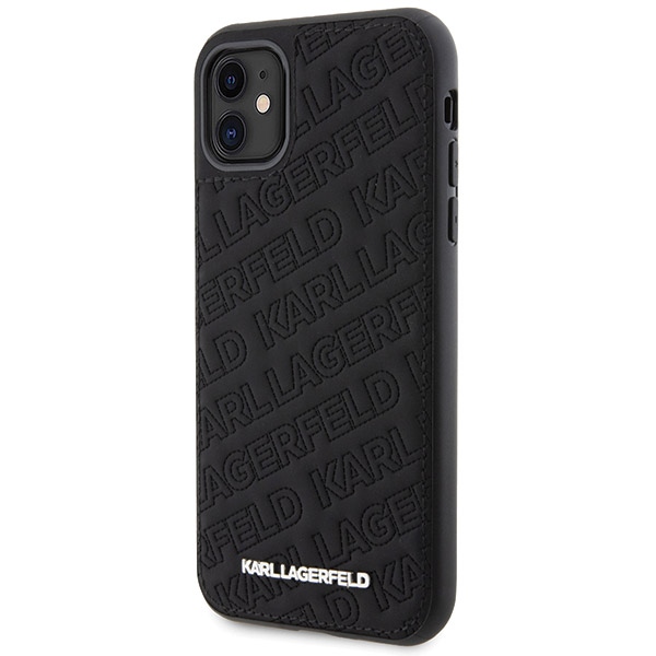 Karl Lagerfeld iPhone 11 / XR Case Quilted K Pattern, Black