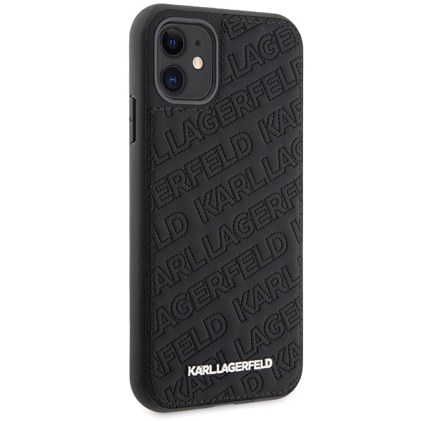 Karl Lagerfeld iPhone 11 / XR Case Quilted K Pattern, Black