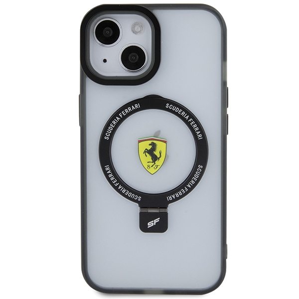 Ferrari iPhone 15 Plus / 14 Plus Case Ring Stand 2023 MagSafe, Transparent