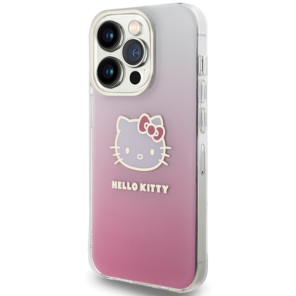 Hello Kitty iPhone 14 Pro Max Case IML Gradient Electrop Kitty Head, Pink