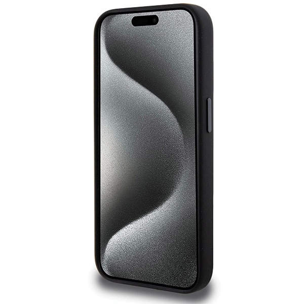 Чехол AMG Silicone Carbon Pattern MagSafe для iPhone 15 Pro - черный