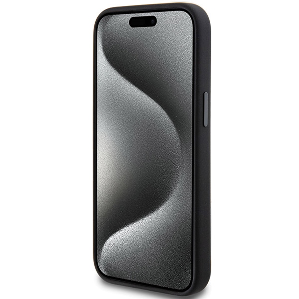 Чехол Mercedes AMG для iPhone 15 / 14 / 13 Silicone Large Rhombuses MagSafe, черный