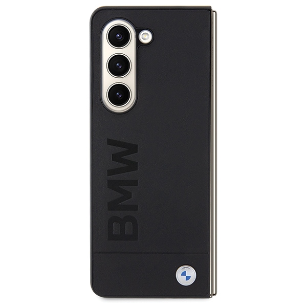 BMW Samsung Galaxy Z Fold 5 Case Leather Hot Stamp, Black