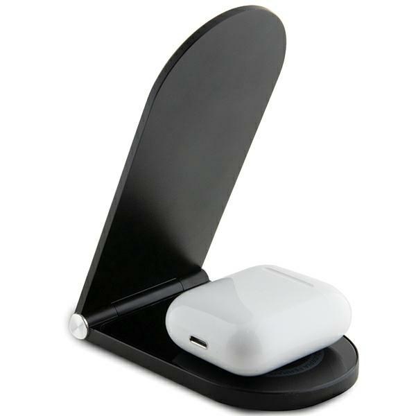 Ferrari Printed Logo MagSafe Foldable 2in1 15W Wireless Charger - Black