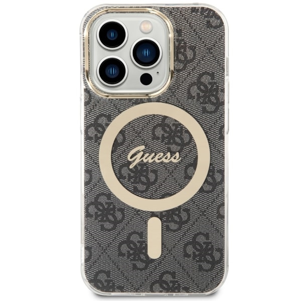 Guess iPhone 14 Pro Case 4G MagSafe, Black
