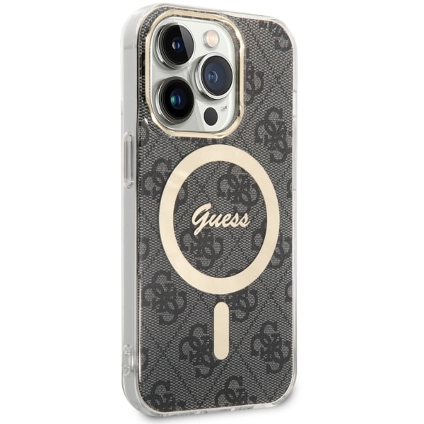 Guess iPhone 14 Pro Case 4G MagSafe, Black