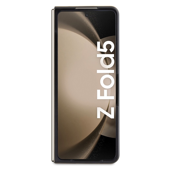 Karl Lagerfeld Samsung Galaxy Z Fold 5 Case Saffiano Monogram Ikonik Pin, Black