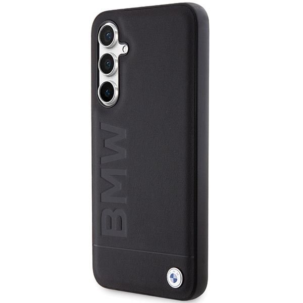 BMW Samsung Galaxy S23 FE Case Leather Hot Stamp, Black