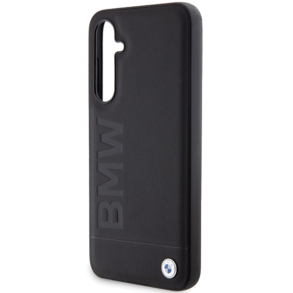 BMW Samsung Galaxy S23 FE Case Leather Hot Stamp, Black