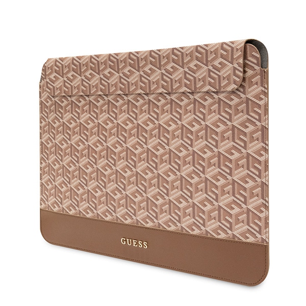 Чехол для ноутбука 16\" Guess GCube Stripes, коричневый
