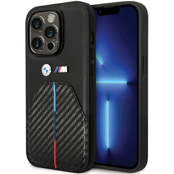 BMW BMHCP14L22NSTB iPhone 14 Pro 6.1\" black/black Stamped Tricolor Stripe