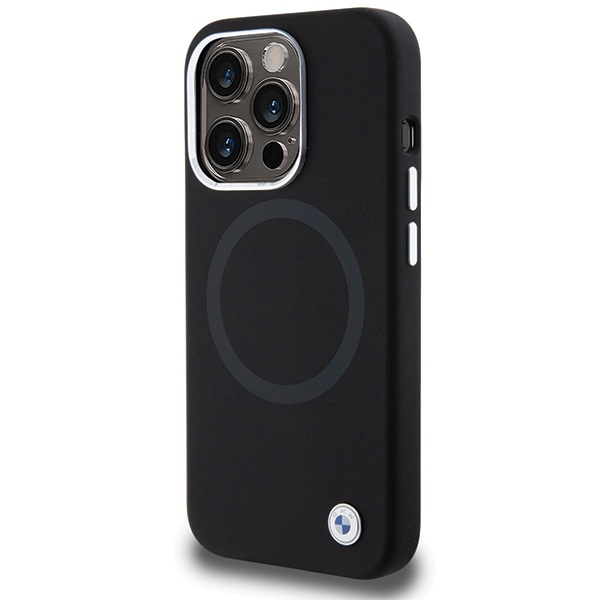 BMW iPhone 15 Pro Max Case Signature Liquid Silicone MagSafe, Black