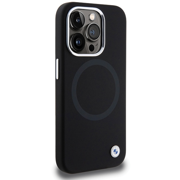 BMW iPhone 15 Pro Max Case Signature Liquid Silicone MagSafe, Black