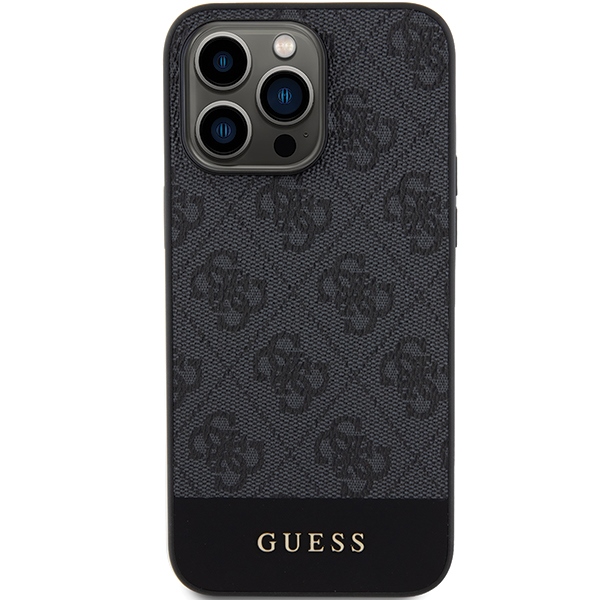 Guess 4G Stripe Collection case for iPhone 15 Pro Max - gray