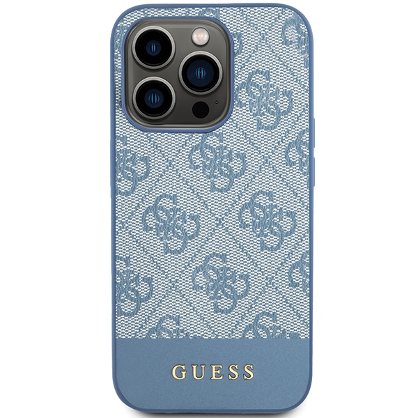 Guess 4G Stripe Collection case for iPhone 15 Pro Max - blue
