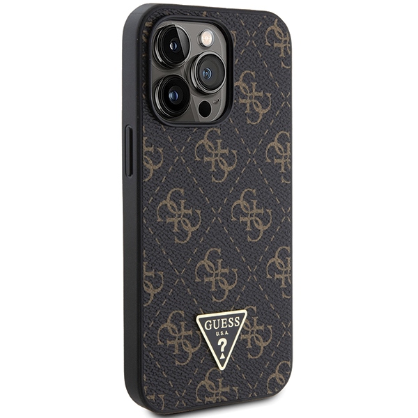 Guess 4G Triangle Metal Logo case for iPhone 13 Pro Max - black