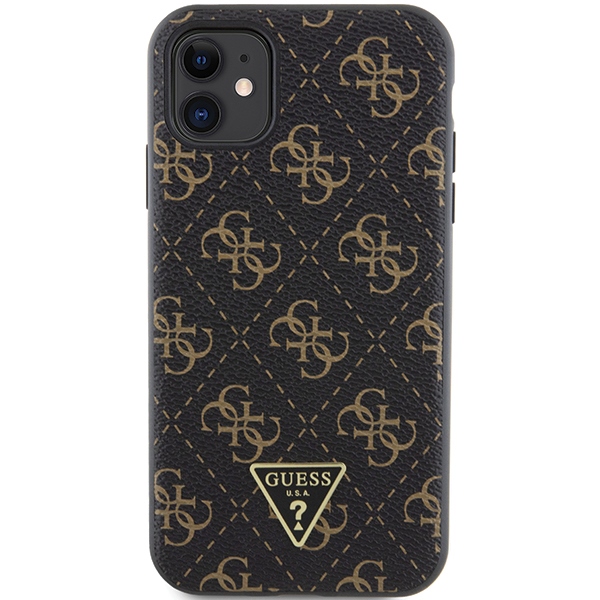 Guess 4G Triangle Metal Logo case for iPhone 11 / XR - black