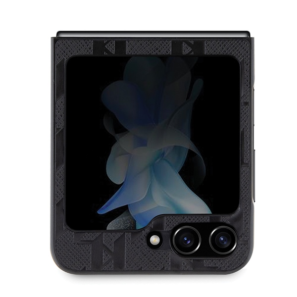 Karl Lagerfeld Saffiano Monogram Choupette Pin Case for Samsung Galaxy Z Flip 5, Black