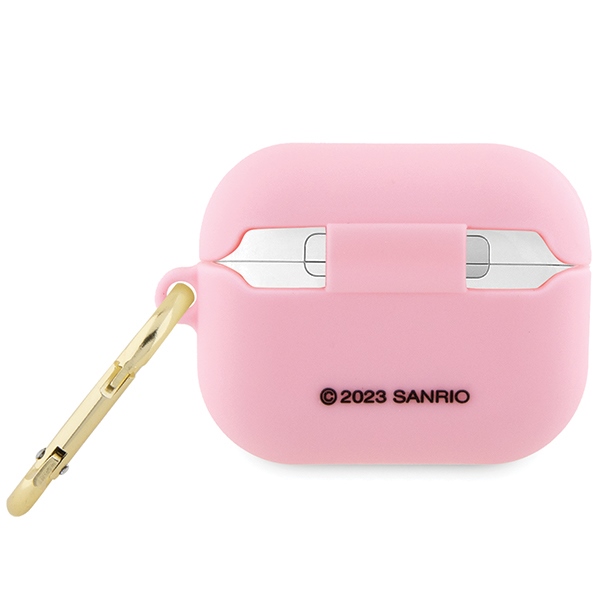 Чехол Hello Kitty для AirPods Pro Silicone 3D Kitty Head, розовый