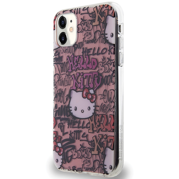 Hello Kitty iPhone 11 / XR Case IML Tags Graffiti, Pink