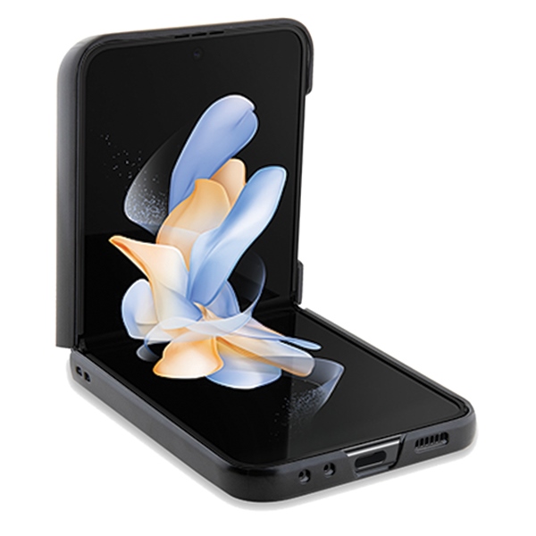 Чехол BMW для Samsung Galaxy Z Flip 5 Leather Hot Stamp, черный