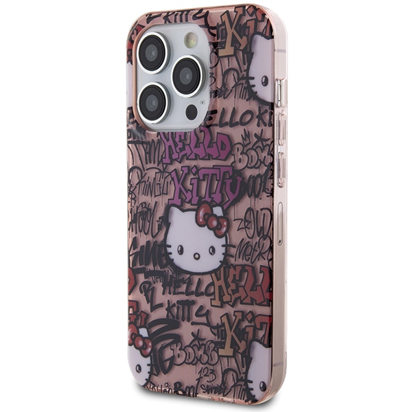 Hello Kitty iPhone 13 / 13 Pro Case IML Tags Graffiti, Pink