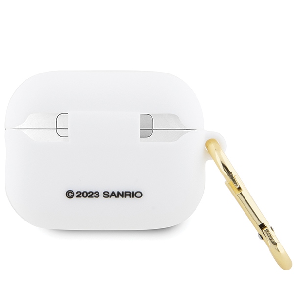 Чехол Hello Kitty для AirPods Pro 2 Silicone 3D Kitty Head, белый