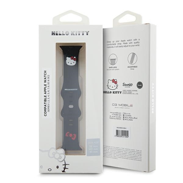 Hello Kitty Apple Watch 38 / 40 / 41 mm Strap Silicone Kitty Head, Black