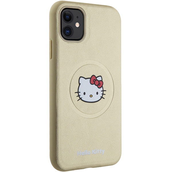 Hello Kitty iPhone 11 / XR Case Leather Kitty Head MagSafe, Gold
