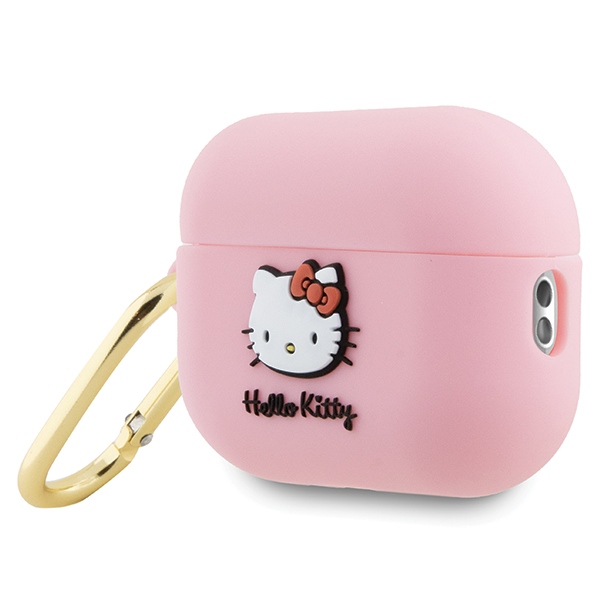 Силиконовый 3D чехол Hello Kitty с головой котенка для AirPods Pro 2 (2022/2023) -...