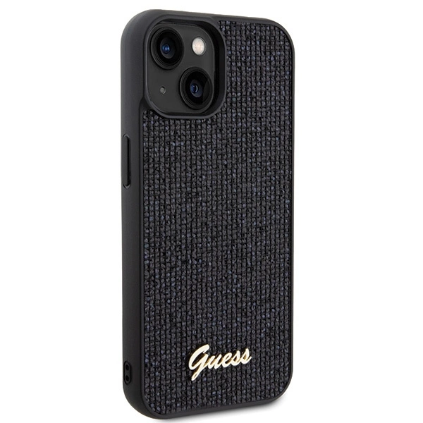 Apple iPhone 15 6.1\'\' Guess Disco Metal Script Case Cover, Black | Чехол Кейс Бампер Обложка...