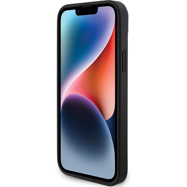 Чехол BMW Perforated Tricolor Line для iPhone 15 / 14 13 - черный