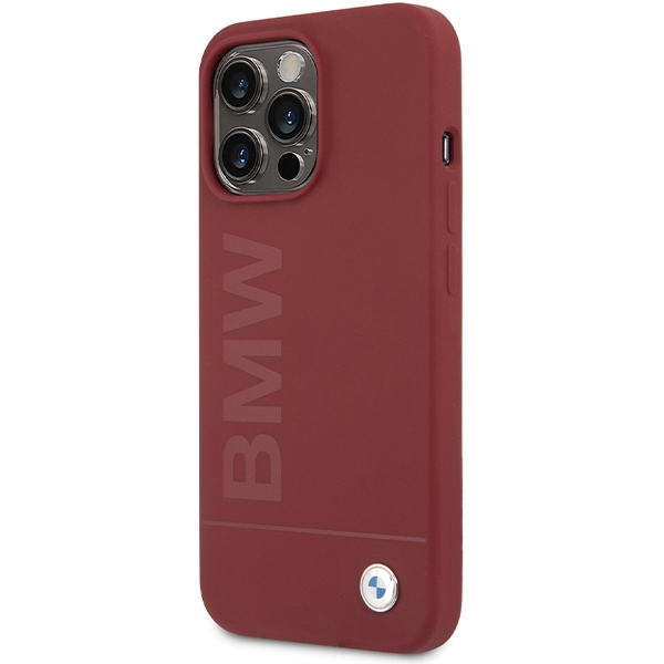 BMW Silicone Big Logo MagSafe case for iPhone 15 Pro Max - red