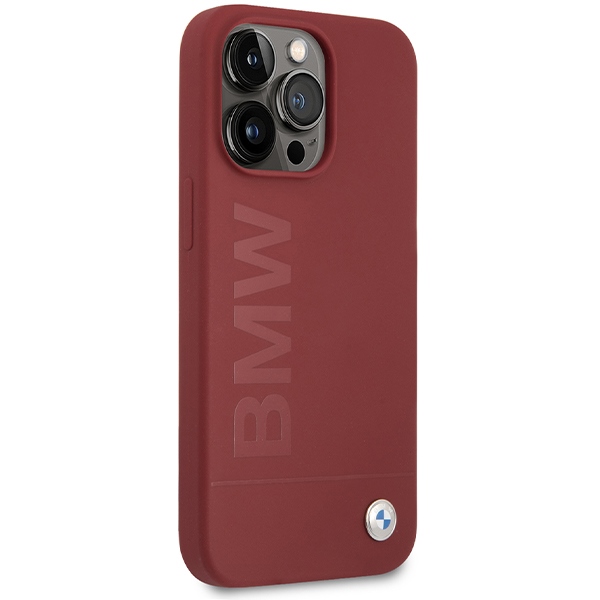 BMW Silicone Big Logo MagSafe case for iPhone 15 Pro Max - red