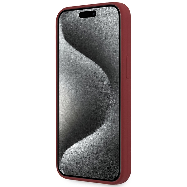 BMW Silicone Big Logo MagSafe case for iPhone 15 Pro Max - red